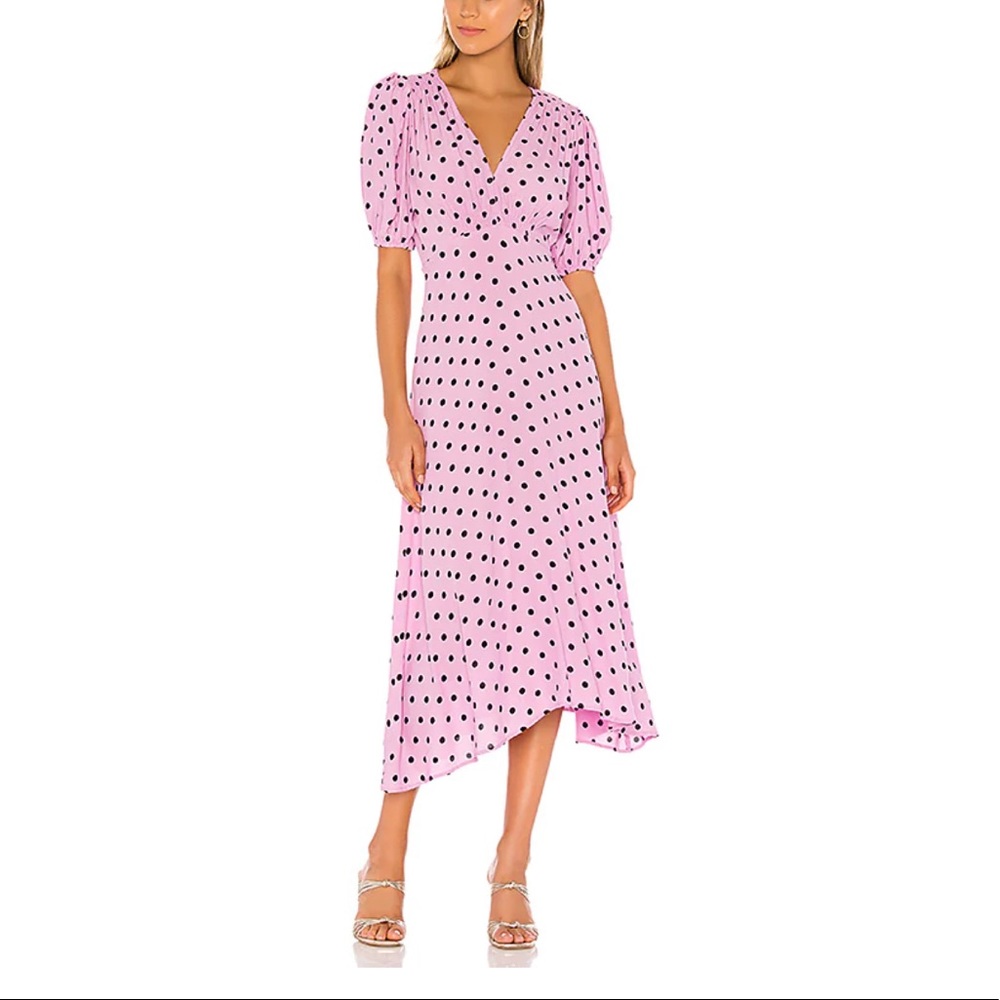 Faithfull The Brand Vittoria Dress in Dot Lilac